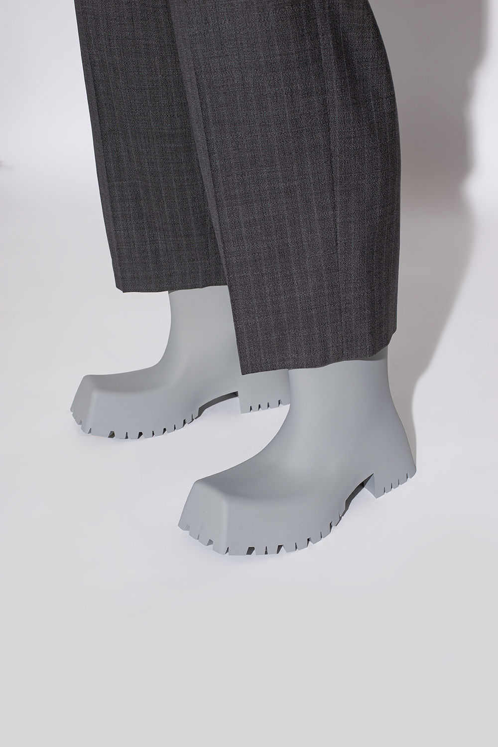 SchaferandweinerShops Japan - Grey 'Trooper' rain boots Balenciaga ...